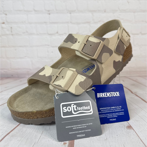 Birkenstock Arizona Soft Footbed Camo Desert Soil Gray/Taupe Sandals Mens Sz 13 - Picture 3 of 9